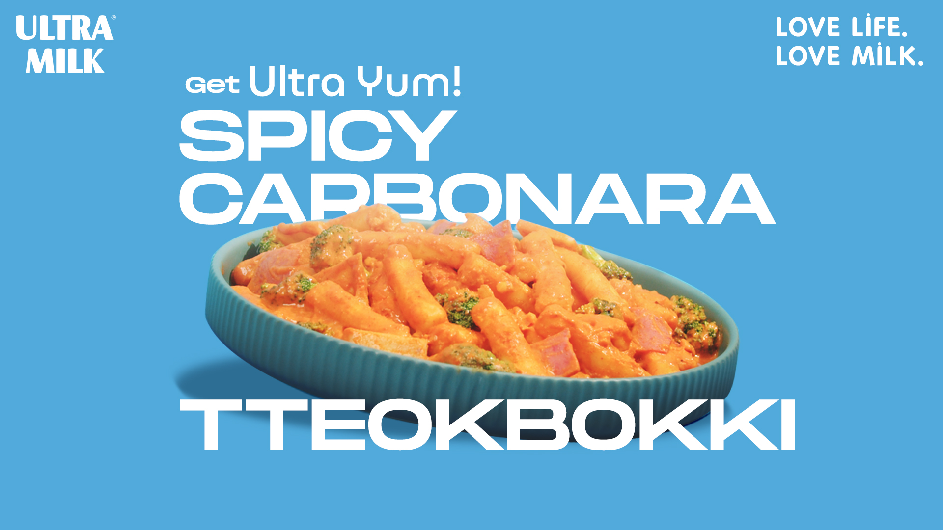 Get Ultra Yum! Spicy Carbonara Tteokbokki
